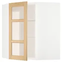 IKEA METOD МЕТОД, кутова настін шафа, полиці / скл двер, білий / ФОРСБАККА дуб, 68x80 см 195.093.24 фото thumb №1