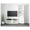 IKEA BRIMNES БРИМНЭС, шкаф для ТВ, комбинация, белый, 180x41x190 см 391.843.43 фото thumb №2