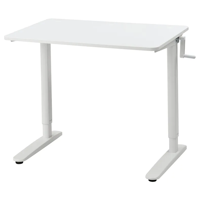 IKEA RELATERA РЕЛАТЕРА, стіл регульований, білий, 90x60 см 495.528.63 фото №1