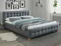 Кровать двуспальная SIGNAL BARCELONA, ткань - серый, 160x200 см фото thumb №2