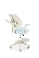 Крісло комп'ютерне офісне обертове HALMAR PANCO, білий / блакитний фото thumb №2