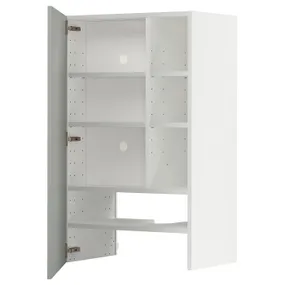 IKEA METOD МЕТОД, навесной шкаф д / вытяжки / полка / дверь, белый / светло-серый, 60x100 см 995.388.03 фото