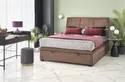 Кровать двуспальная HALMAR CONTINENTAL 2 Velvet 160х200 см - обивка бежевая фото thumb №2