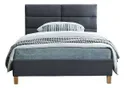 Кровать односпальная бархатная SIGNAL SIERRA Velvet, серый, 120x200 фото thumb №2