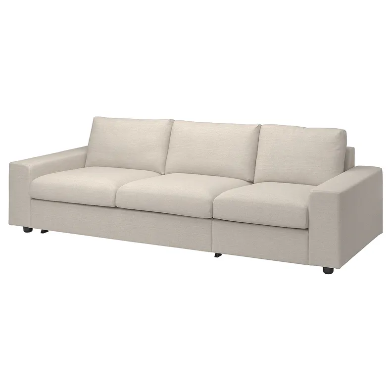 IKEA VIMLE ВІМЛЕ, 3-місний диван-ліжко, з широкими підлокітниками / Gunnared бежевий 795.452.15 фото №2