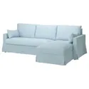 IKEA HYLTARP ХЮЛЬТАРП, 3-місний диван з кушеткою, прав, КІЛАНДА блідо-синій 694.958.38 фото thumb №1