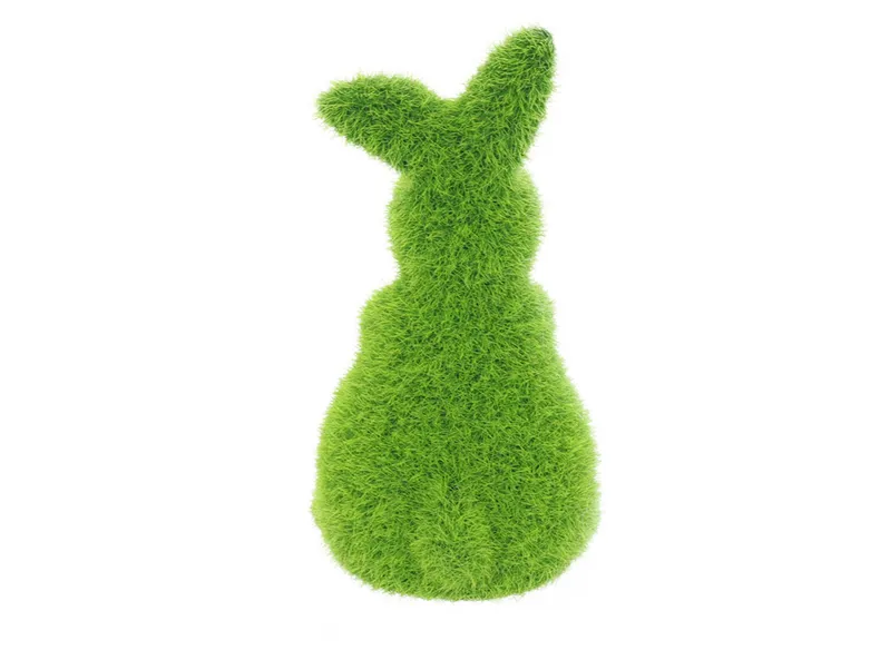 BRW Декоративна фігурка BRW Кролик з яйцем, штучна трава 085422 фото №5