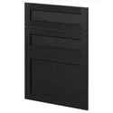 IKEA METOD МЕТОД, 3 фасада для посудомоечной машины, Лерхиттан, окрашенный в черный цвет, 60 см 394.498.81 фото thumb №1