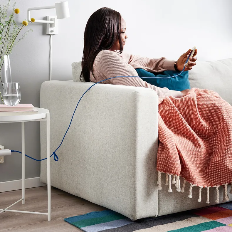 IKEA LILLHULT ЛИЛЛЬХУЛЬТ, кабель USB-A–lightning, голубой, 1.5 m 105.284.97 фото №3