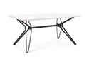 Кухонний стіл HALMAR PASCAL 160x90 см білий, чорний фото thumb №5