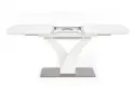 Обідній стіл розкладний HALMAR PALERMO 140-180x80 см, білий матовий фото thumb №11