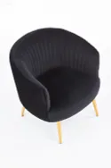 Крісло м'яке HALMAR CROWN чорний/золотий фото thumb №8
