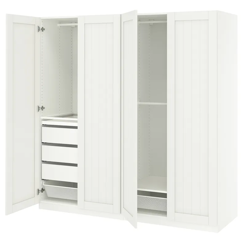 IKEA PAX ПАКС / GULLABERG ГУЛЛАБЕРГ, гардероб, комбинация, белый/белый, 200x60x201 см 195.637.97 фото №1