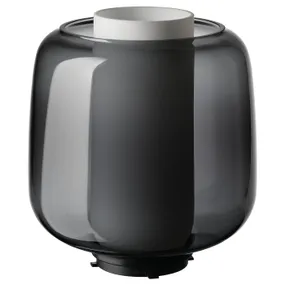 IKEA SYMFONISK СИМФОНИСК, абажур для лампы с динамиком, стекло / черный 904.947.47 фото