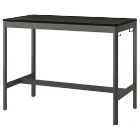 IKEA IDÅSEN ІДОСЕН, стіл, чорний / темно-сірий, 140x70x105 см 893.958.85 фото