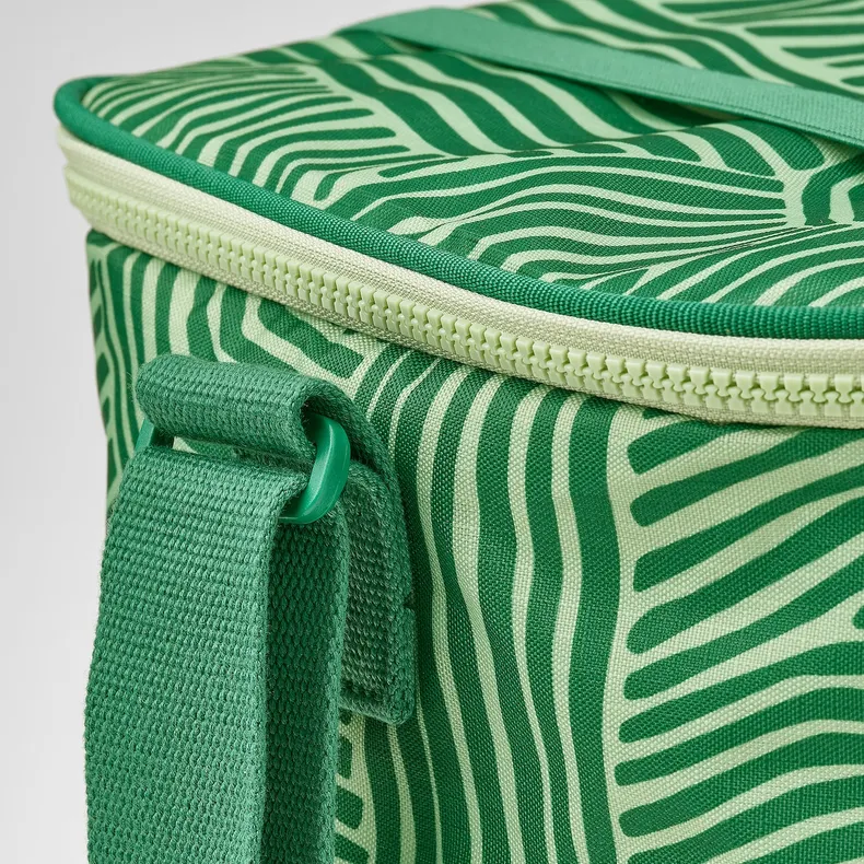 IKEA NÄBBFISK НЭББФИСК, сумка-холодильник, узор / зелёный, 36x26x22 см 605.710.73 фото №2
