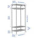 IKEA OMAR ОМАР, стеллаж с платяной штангой, оцинкованный, 92x50x201 см 605.309.78 фото thumb №8