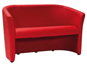Диван мягкий двухместный SIGNAL ТМ-2, экокожа: красный фото