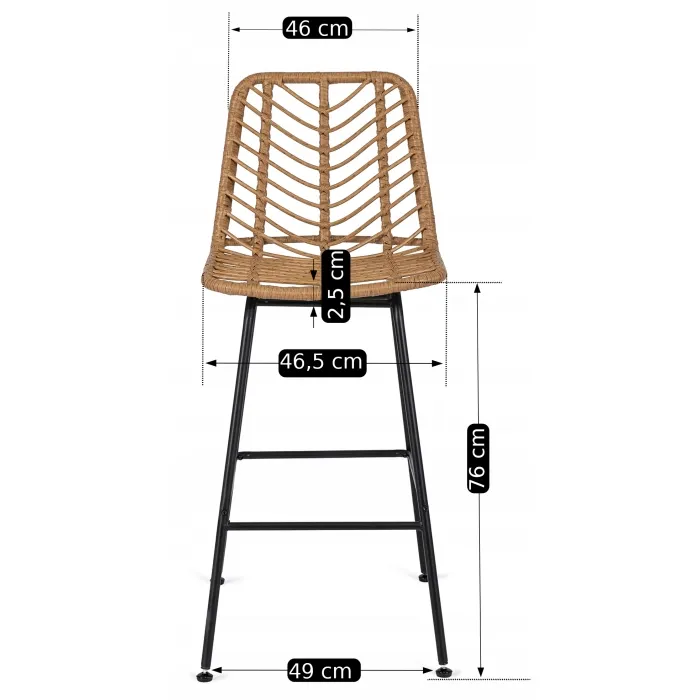 Барный стул MEBEL ELITE JERRY, Ротанг фото №14