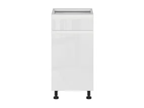 BRW Левосторонний кухонный шкаф Sole 40 см с выдвижными ящиками soft-close белый глянец, альпийский белый/глянцевый белый FH_D1S_40/82_L/STB-BAL/BIP фото