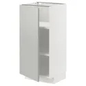 IKEA METOD МЕТОД, підлогова шафа з полицями, білий / Хавсторп світло-сірий, 40x37 см 695.383.81 фото thumb №1