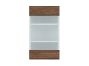 BRW Sole 40 см верхний кухонный шкаф левый с витриной линкольн орех, альпийский белый/линкольнский орех FH_G_40/72_LV-BAL/ORLI фото
