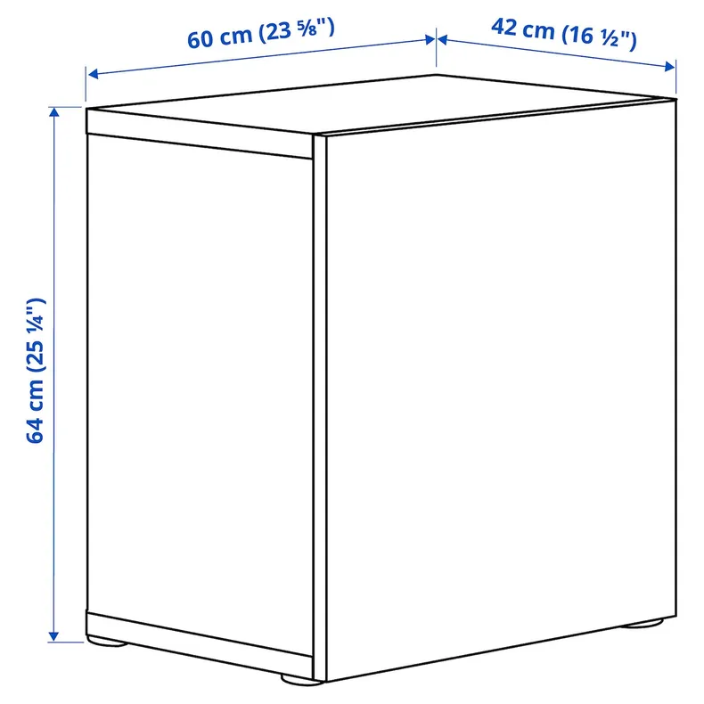 IKEA BESTÅ БЕСТО, секція полиць із дверцятами, білий / Mörtviken білий, 60x42x64 см 594.250.06 фото №3