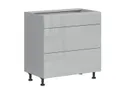 BRW Базовый шкаф для кухни Top Line 80 см с ящиками с плавным закрыванием серый глянец, серый гранола/серый глянец TV_D3S_80/82_2STB/STB-SZG/SP фото thumb №2