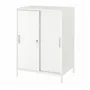IKEA TROTTEN ТРОТТЕН, шафа з розсувними дверцятами, білий, 80x55x110 см 604.747.60 фото