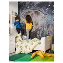 IKEA BLÅVINGAD БЛОВІНГАД, підковдра та наволочка, орнамент черепаха зелений/білий, 150x200/50x60 см 305.210.94 фото thumb №8