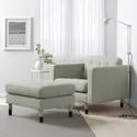 IKEA LANDSKRONA ЛАНДСКРУНА, крісло, Гарматний світло-зелений / дерев'яний / чорний 494.441.90 фото thumb №2