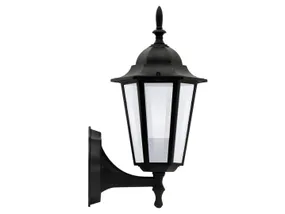 BRW Вуличний настінний світильник Liguria алюмінієвий чорний 093432 фото