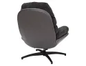 Крісло м'яке поворотне SIGNAL GISELLE, тканина + екошкіра: чорний фото thumb №3