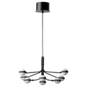 IKEA STORSLINGA СТОРСЛИНГА, светодиодный канделябр, 8 ламп, чёрный / белый, 70 см 004.876.09 фото thumb №1