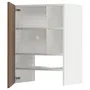 IKEA METOD МЕТОД, навесной шкаф д / вытяжки / полка / дверь, белый / Имитация коричневого ореха, 60x80 см 495.199.63 фото