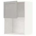 IKEA METOD МЕТОД, навесной шкаф для СВЧ-печи, белый / светло-серый, 60x80 см 094.698.04 фото thumb №1