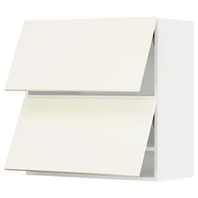IKEA METOD МЕТОД, навесной горизонтальный шкаф / 2двери, белый / Вальстена белый, 80x80 см 995.072.84 фото