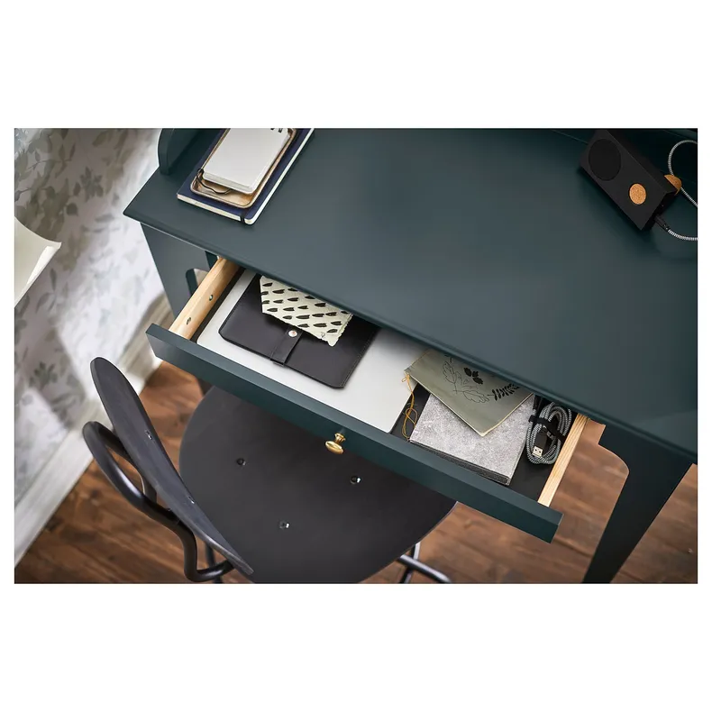 IKEA LOMMARP ЛОММАРП, письмовий стіл, темно-синьо-зелений, 90x54 см 204.428.27 фото №4