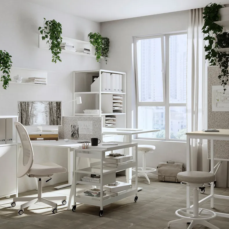 IKEA TROTTEN ТРОТТЕН, письменный стол, белый, 120x70 см 294.249.42 фото №5