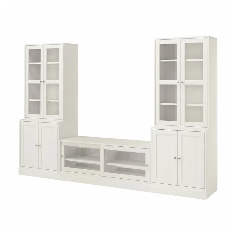 IKEA HAVSTA ХАВСТА, шкаф для ТВ, комбин / стеклян дверцы, белый, 322x47x212 см 195.348.18 фото №1