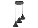 BRW Cono Black 3-точечный подвесной светильник 140 см металл черный 095073 фото thumb №1