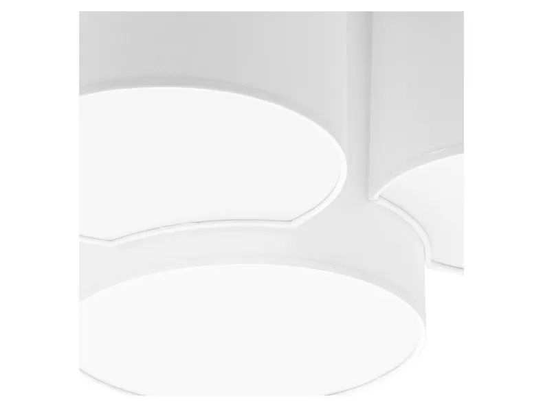 BRW Стельовий світильник Mona 4-х точковий тканинний білий 087638 фото №2