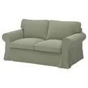IKEA EKTORP ЕКТОРП, чохол для 2-місного дивана, ХАКЕБУ сіро-зелений 105.652.77 фото thumb №2