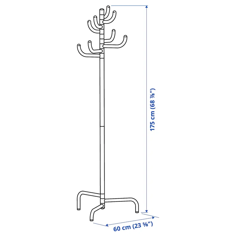 IKEA BONDSKÄRET БОНДСКЭРЕТ, вешалка, желтый, 175 см 405.543.81 фото №4