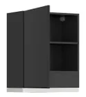 BRW Верхний кухонный шкаф Sole L6 60 см с вытяжкой слева черный матовый, черный/черный матовый FM_GOO_60/68_L_FL_BRW-CA/CAM/BI фото thumb №3