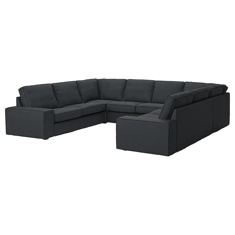 IKEA KIVIK КИВИК, 6-местный п-образный диван, Трезунд антрацит 594.943.92 фото №1