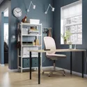 IKEA MITTCIRKEL МИТТЦИРКЕЛЬ / OLOV ОЛОВ, письменный стол, яркий эффект сосны / черного цвета, 140x60 см 995.087.59 фото thumb №3