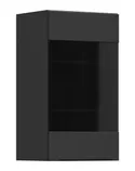 BRW Верхня кухонна шафа L6 40 см з вітриною зліва чорна матова, чорний/чорний матовий FM_G_40/72_LV-CA/CAM фото thumb №2