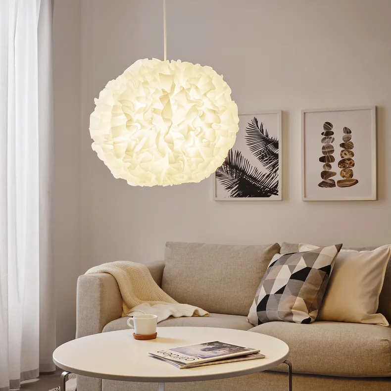 IKEA VINDKAST ВІНДКАСТ, підвісний світильник, білий, 50 см 204.505.20 фото №2