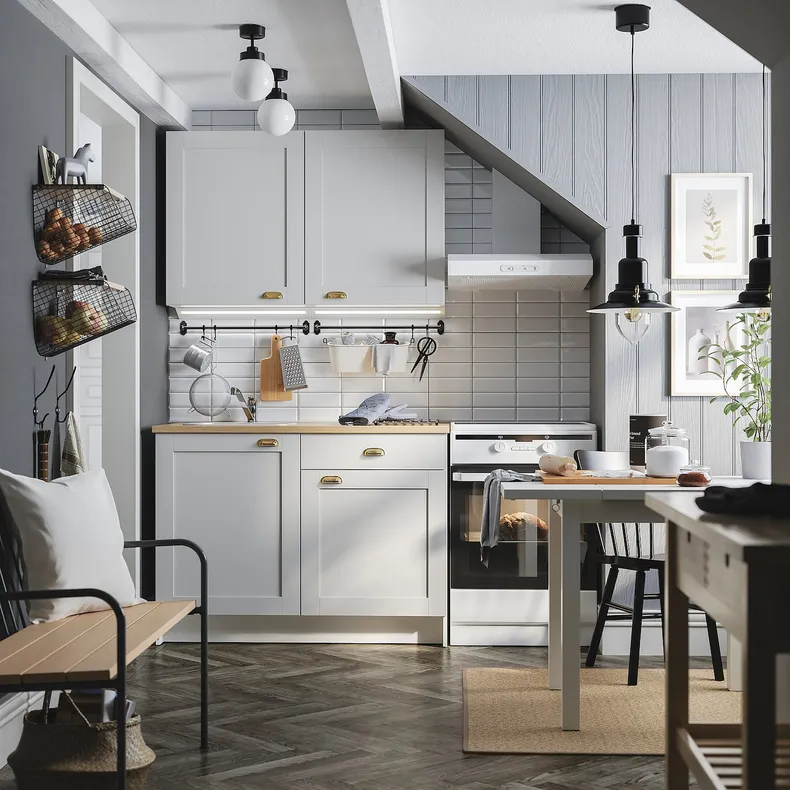 IKEA KNOXHULT КНОКСХУЛЬТ, кухня, сірий, 120x61x220 см 991.804.36 фото №3